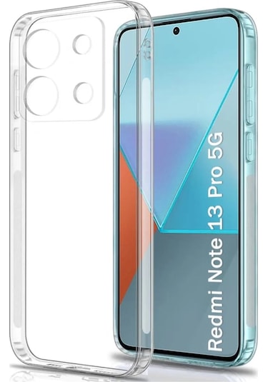 Logis Redmi Note 13 Pro Plus Kılıf Süper Silikon Şeffaf Şeffaf