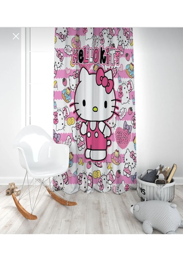Hello Kitty Nevresim-2 Kanat Fon-120 160 Halı- Avize- Sepet
