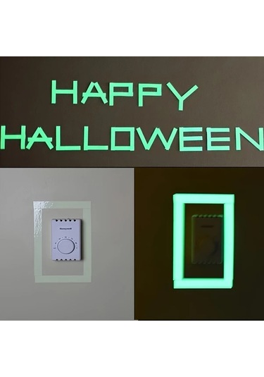 Honeybeeshop Mavi Karanlıkta Parlayan Bant Merdiven Duvarlar Çıkış İşareti Floresan Yapışkan Okul Kitap