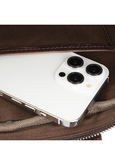 Apollo 13-14 İnç Deri Laptop Çantası Tn03 Kahve Kahverengi