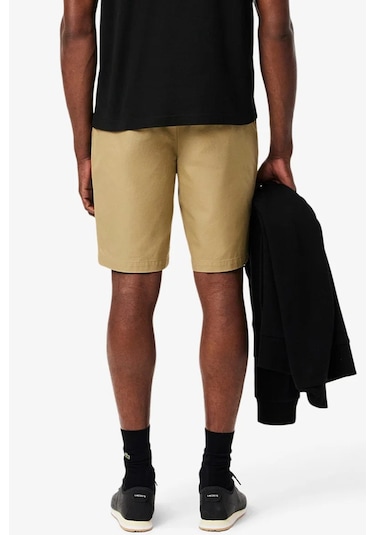 Lacoste Men's Regular Fit Cotton Bermuda Shorts Erkek Cepli Bermuda Şort Bej