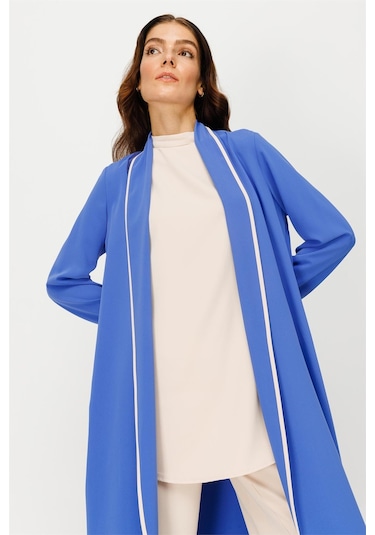 Uzun Ceketli Tunik Pantolon Takım Lavanta-lavanta Lila