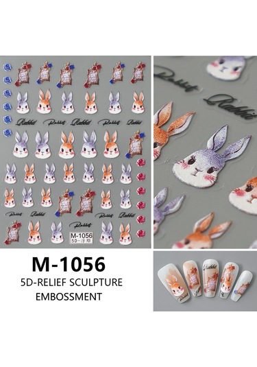 Nail Art Etiketler Çıkartmaları 5d Kabartmalı Kendinden Yapışkanlı Karikatür Çiçek Kelebek Yıldız Tırnak Çıkartmaları Teal Renk