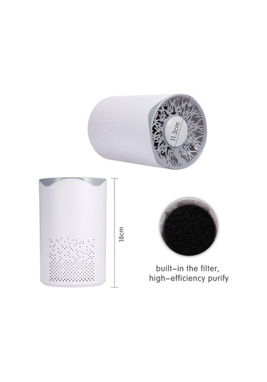 Mufunye Ev İçin Hava Temizleyici - Formaldehit, Koku, Duman, Toz Ve Polen Giderici - 20m³ Kapasite - 35db Sessiz Çalışma Beyaz