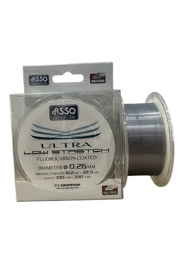 Asso Ultra Low Stretch 300m 0.26mm Fluorocarbon Kaplama Misina