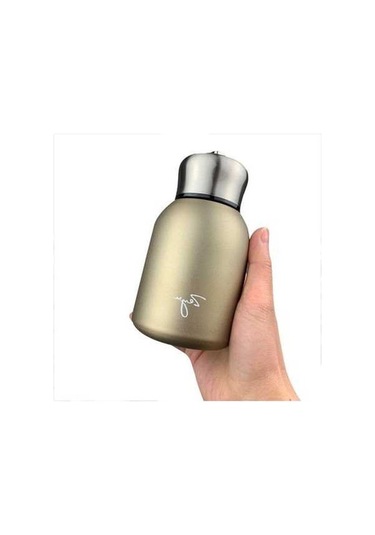 Trendooze Öğrenciye Özel 304l Paslanmaz Çelik Vakumlu Termos, 300ml Altın Mat