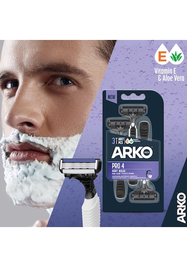Arko Men Pro4 Tıraş Bıçağı Blıster 3lü