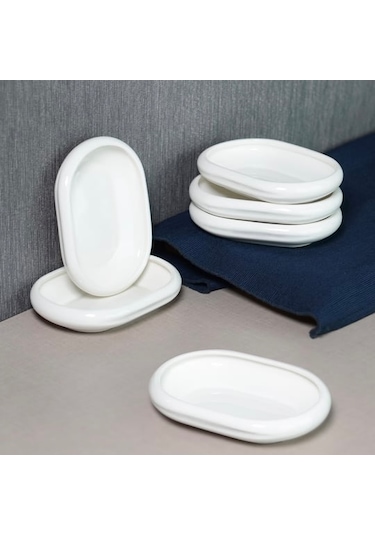 Konak Züccaciye Porselen Limpio 6lı Kayık Tabak Set 14cm