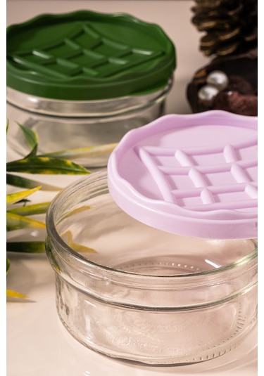 Çarşıdayız 4'lü Cam Mika Kapaklı Kavanoz Seti - Şık Ve Pratik Tasarım Mutfakta Düzen Ve Estetik Şeffaf