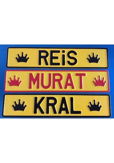 Dekor Plaka,Sari Plaka,Isimli Plaka,Plakalik,Isme Özel Plakalik 135612902