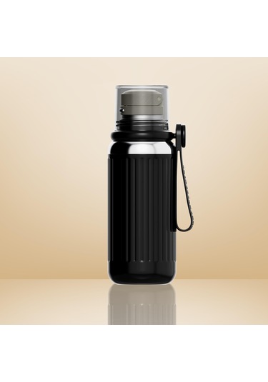 Çift Katmanlı Paslanmaz Çelik Termos 500 Ml Siyah