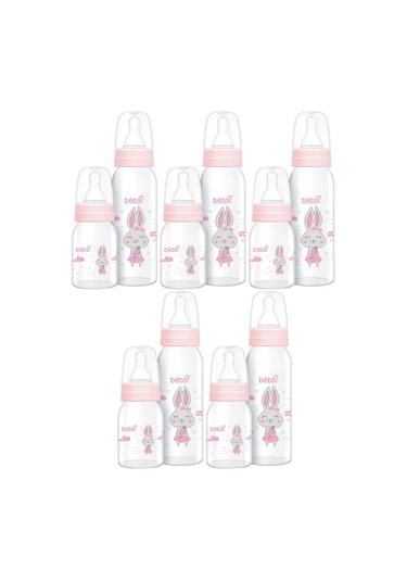 Bebsi Cam Biberon Seti Pembe 250ml+125ml 5 Li Set