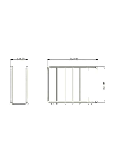 Edora Home Gümüş Masa Üstü Metal Paslanmaz Kafesli Peçetelik - Lüks Sunum, Dekoratif