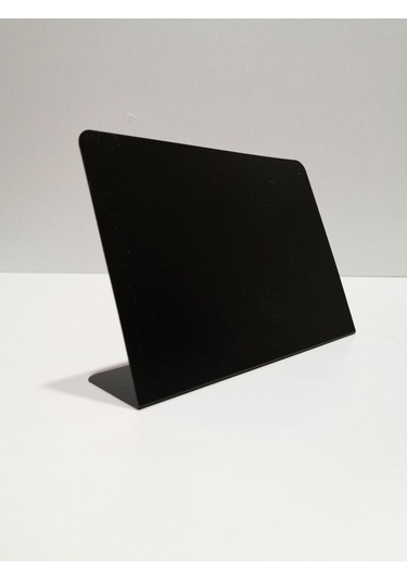10 Ad Silinebilir Karatahta Siyah Etiket Stand İsimlik 14x10 Cm