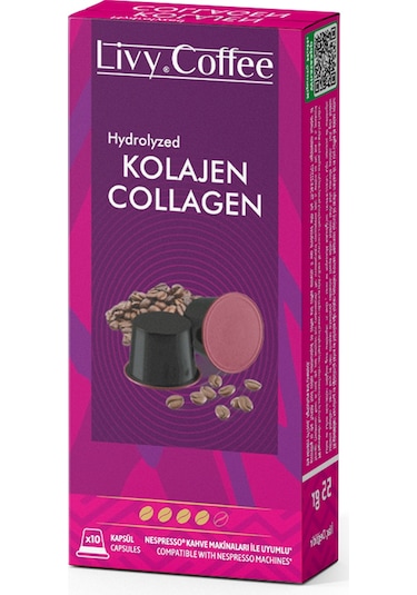 Livy Coffee Kolojen & Collagen Nespresso Uyumlu Kapsül Kahve 10 Kapsül