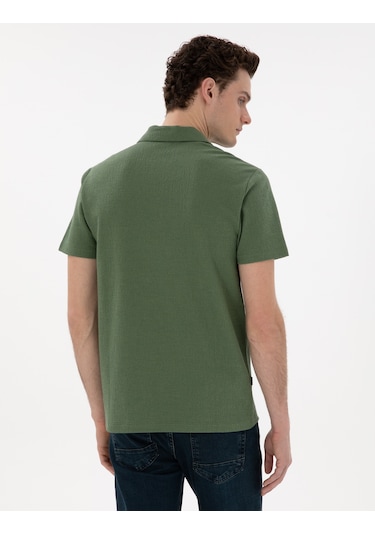 Pierre Cardin Erkek Haki Tişört 50307581-vr027 Haki