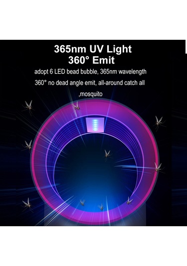 Padalink Ev İçi Usb Uv Işıklı Sessiz Toprak Sinek Öldürücü, 360 Kapsama, Radyasyonsuz, Temizlenmesi Kolay, Beyaz