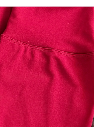 Diz Altı Kapri Tayt Yüksek Bel Likralı Parlak Dalgıç Kumaş, Antrasit Füme Bordo