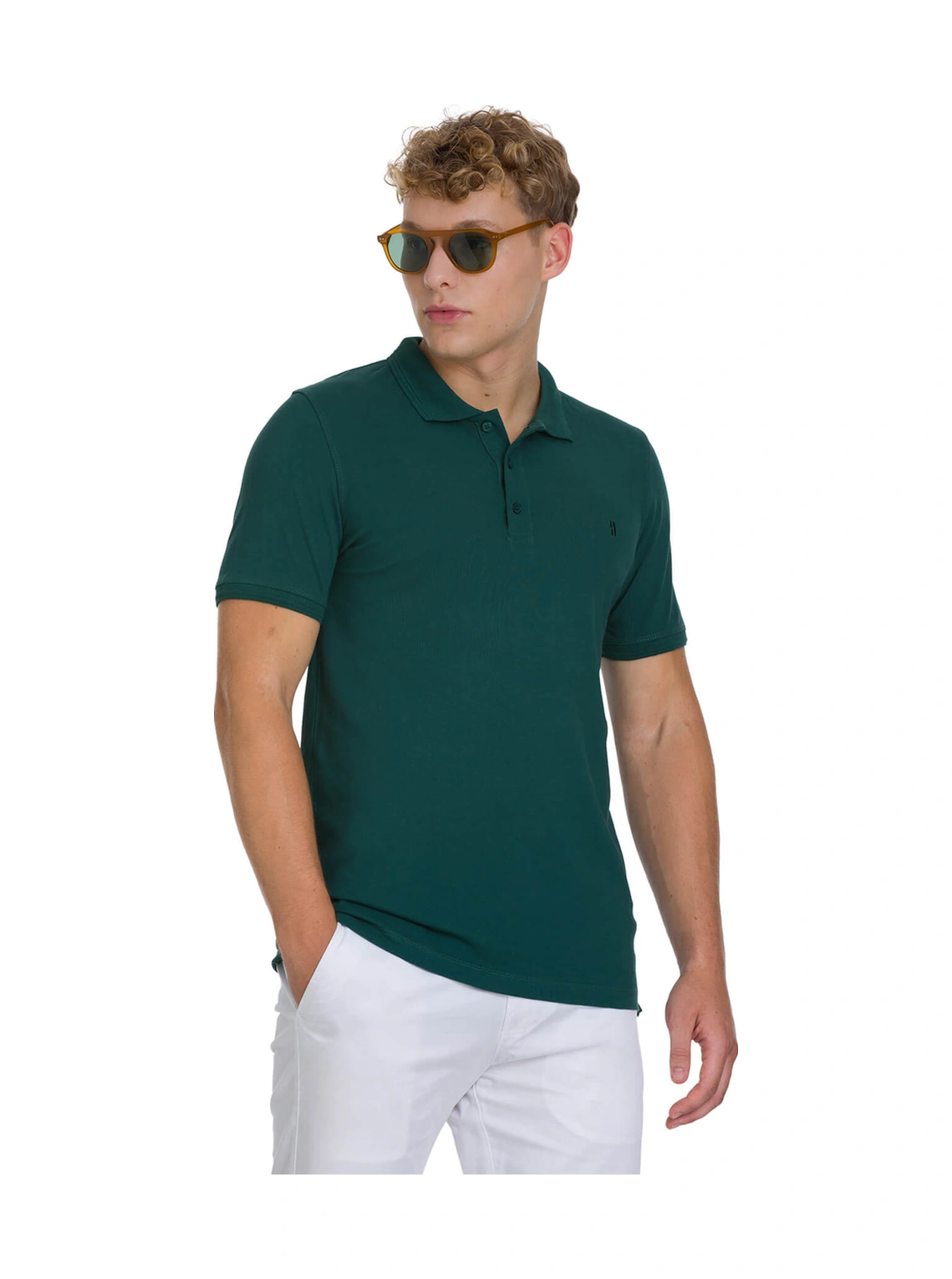 Hatemoğlu Yeşil Regular Fit 100% Pamuklu Polo Yaka Tişört 35230 608381