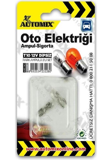 Automix T10 12v 5w Dipsiz Ampul Seti