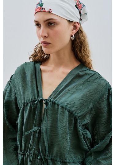 Saten Desenli Fular Dahlıa Dahlıa