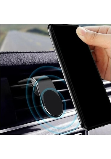 Rowen Mıknatıslı Siyah Araç Içi Telefon Tutucu
