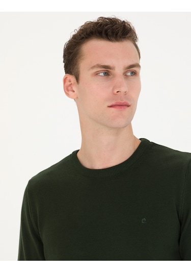 Pierre Cardin Erkek Koyu Yeşil Kazak /triko 50270179-vr079 Koyu Yeşil