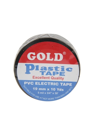 Gold Elektrik Bandı İzole Plastik 10 Adet - Siyah 10 Adet
