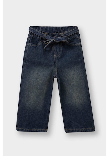 Defacto Kız Bebek Wide Leg Jean Pantolon G3011a525aunm28 Mavi