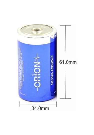 Orion Lr20/D Alkalin Shrink Büyük Boy D Pil 2'li