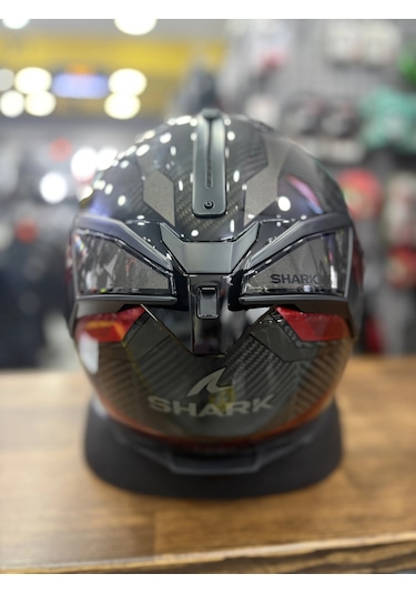 Shark Spartan Gt Pro Carbon Ritmo Şeffaf Vizörlü Kask Karbon Kırmızı