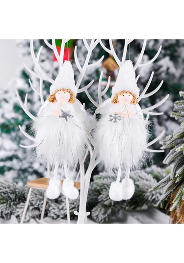 Dofolink Pembe Gümüş İpli Yün Kar Tanrıçesi, Noel Ağacı Süsü, Ev Dekorasyonu, Elden Yapımı, Hediyelik, Konforlu Ve Pratik Kullanim