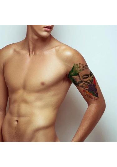 Çılgıntrend Geçici Joker Dövme Tattoo - Renkli Çok Renkli