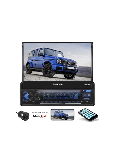 Soundway Sw-9099 İndash Teyp 7 İnç 4x50 Watt Bluetooth Mirrorlink