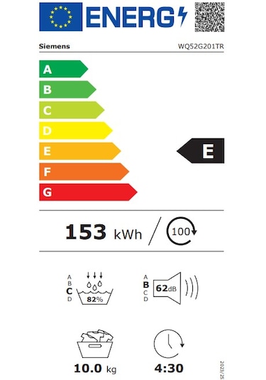 Siemens iQ300 WQ52G201TR 10 KG Isı Pompalı Çamaşır Kurutma Makinesi