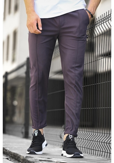 Oksit Norris Duble Paça Fitilli Slim Fit Erkek Eşofman Altı 001