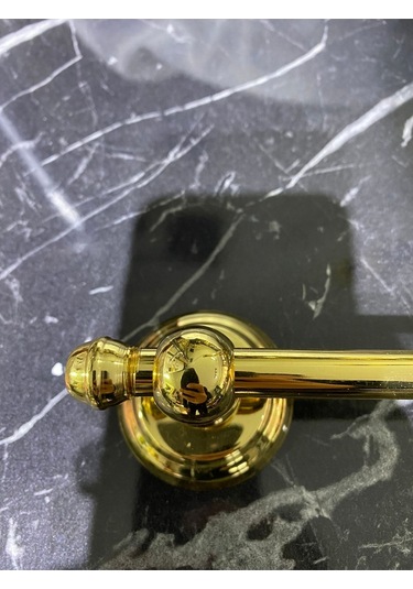 İsaoğlu Yapı Gold Havluluk Ve Tuvalet Kağıtlığı Vintage Tasarım Altın Havluluk Ve Kağıtlık Set Pirinç Gold