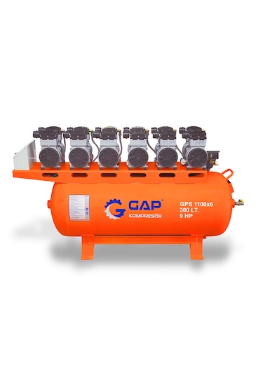 Gap Kompresör GPS1100x6 Sessiz Ve Yağsız 300 L Hava Kompresörü
