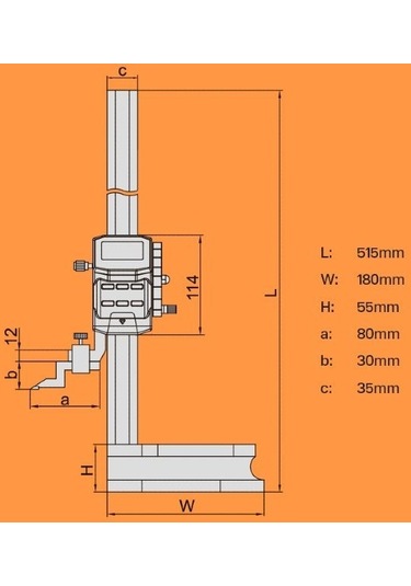 İnsize 1156-300 Makaralı Dijital Mihengir