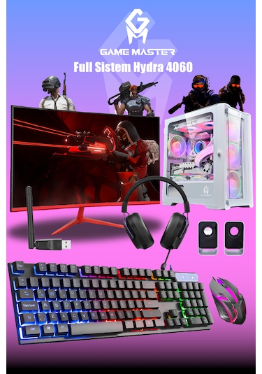 Gm Game Master Hydra 4060 R5 5600 23.8" Gaming Full Sistem Masaüstü Bilgisayar