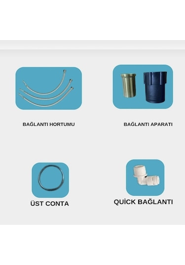 Aqua Bella 3 Yollu Arıtmalı Mutfak Evye Bataryası