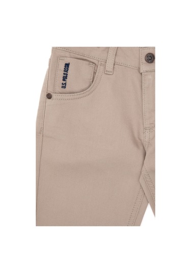 U.s. Polo Assn. Erkek Çocuk Koyu Bej Pantolon Kanvas-chino 50317206-vr088 Koyu Bej