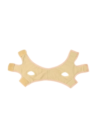 Sones Lycra Ten Rengi Nefes Alabilir Cilt Bakımı Ve Kaldırma Çift Çene Azaltma Maskesi Yüz Kemeri, Beden: M