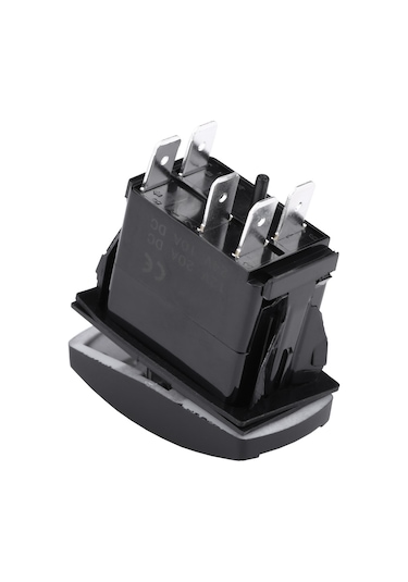 Lemestar 12v/24v Çift Led Işıklı 5 Pimli Su Geçirmez On-off Kaldırma Anahtarı - Araç Ve Tekne Kullanıma Uygun Mavi Işık