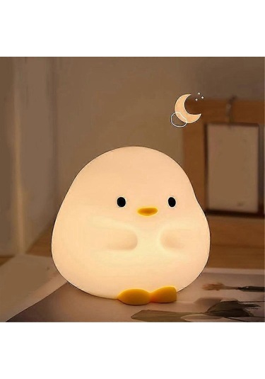 Ördek Lambası, Sevimli Ördek Lambası, 30 Dakikalık Zamanlayıcılı, Şarj Edilebilir Yumuşak Silikon Gece Lambası