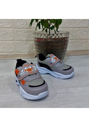 M.p One 3127 Işıklı Fuspetli Bebe Spor Ayakkabı Gri - Siyah