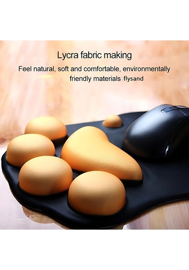 Yeni 1 Adet Stonego Silikon 3d Kedi Pençe Bilek Mouse Pad