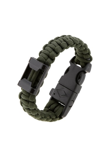 Jokmae Koyu Yeşil Paracord Acil Durum Bilekliği - Şişe Açacağı Diğer