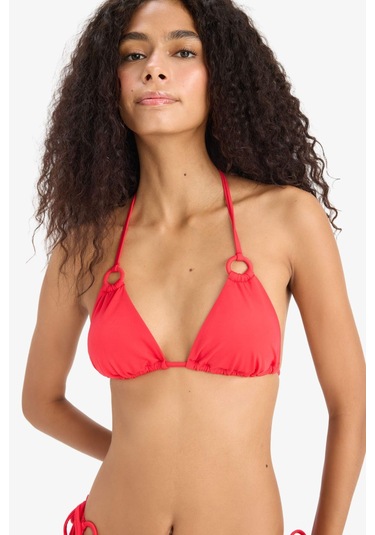 Defacto Regular Fit Üçgen Bikini Üstü-fall İn Love E0137ax25smrd197 Kırmızı
