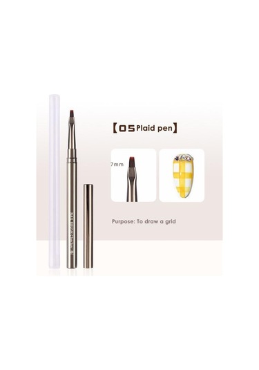 Kalem Şapkalı Tırnak Sanat Kalemi Dökülmeyen Acemi Dostu Tırnak Resim Fırçası Manikür Aracı B